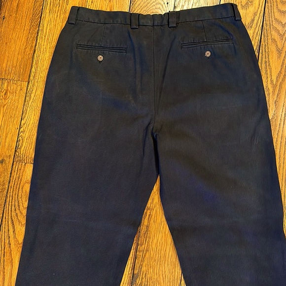 TOMMY BAHAMAS MENS BLACK SILK/COTTON BLEND FLAT FRONT CHINOS - Picture 2 of 9